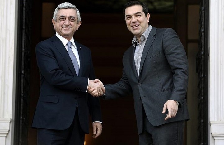 Συνάντηση του πρωθυπουργού με τον Αρμένιο Πρόεδρο