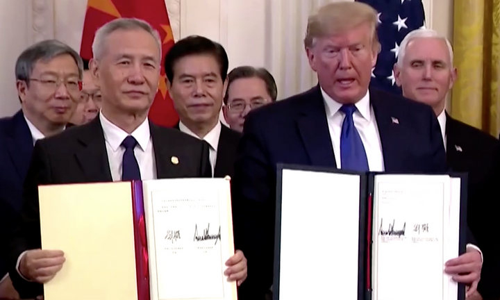 Υπεγράφη η πρώτη φάση της συμφωνίας ΗΠΑ - Κίνας