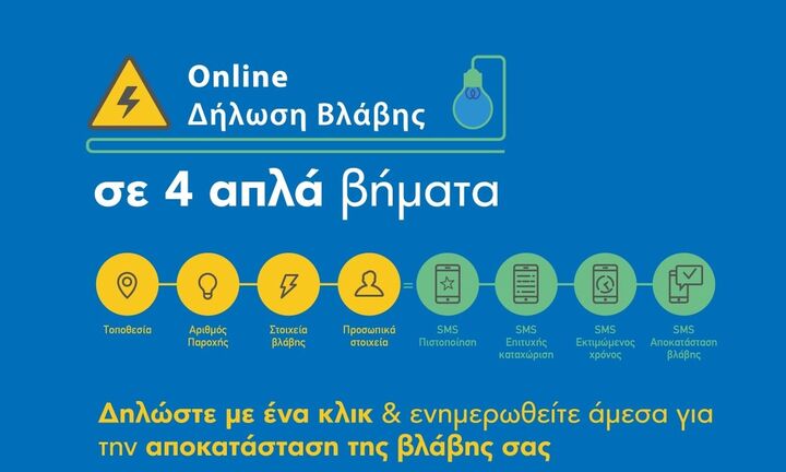 On line δήλωση βλάβης στην ηλεκτροδότηση-Δείτε πώς