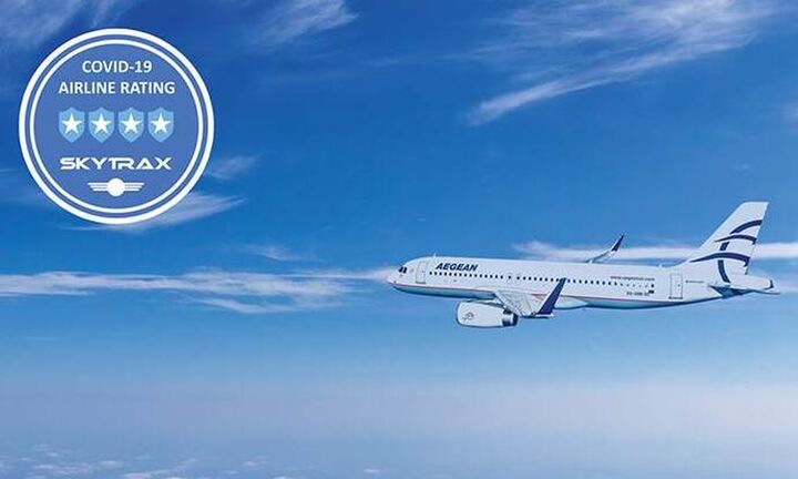 Διάκριση της Aegean από τη Skytrax για τα μέτρα προστασίας από τον κορονοϊό