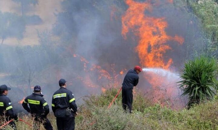 Σε εξέλιξη φωτιά στην περιοχή του Αγγελοχωρίου στη Θεσσαλονίκη