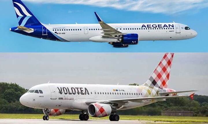 AEGEAN και Volotea: Εμπορική συνεργασία για περισσότερες απευθείας πτήσεις με χρήση κοινών κωδικών