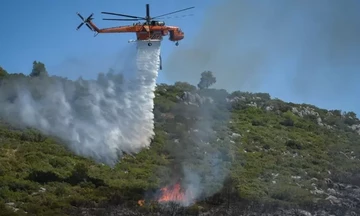 Πυρκαγιά στα Βίλια Αττικής: Νέο μήνυμα από 112 για εκκένωση των οικισμών Μικρό και Μεγάλο Βαθυχώρι