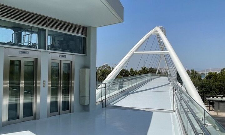 Παραδίδεται το απόγευμα, η πεζογέφυρα στην είσοδο της Μαρίνας Φλοίσβου
