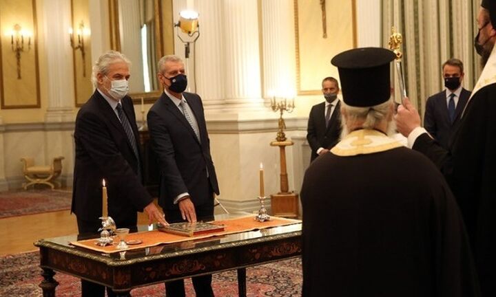 Ορκίστηκαν ο νέος υπουργός Κλιματικής Κρίσης Χρ. Στυλιανίδης και ο υφυπ. Ευ.Τουρνάς