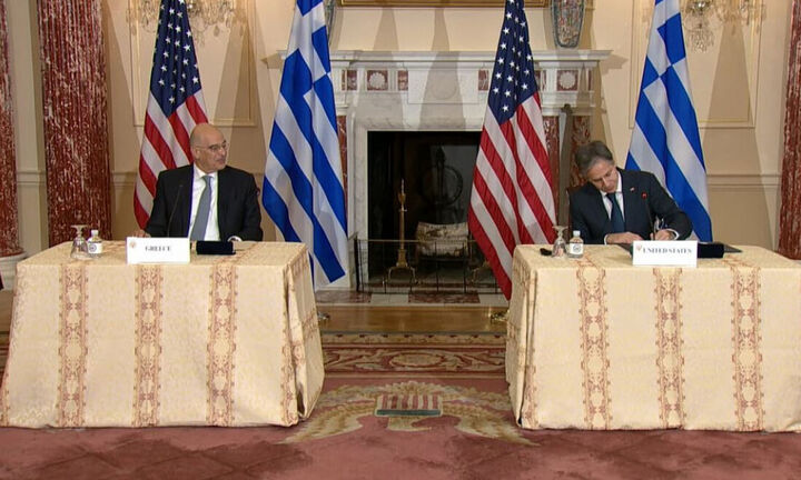 Υπεγράφη η αμυντική συμφωνία Ελλάδας-ΗΠΑ - Δένδιας σε Μπλίνκεν: Η Ελλάδα αντιμετωπίζει casus belli 