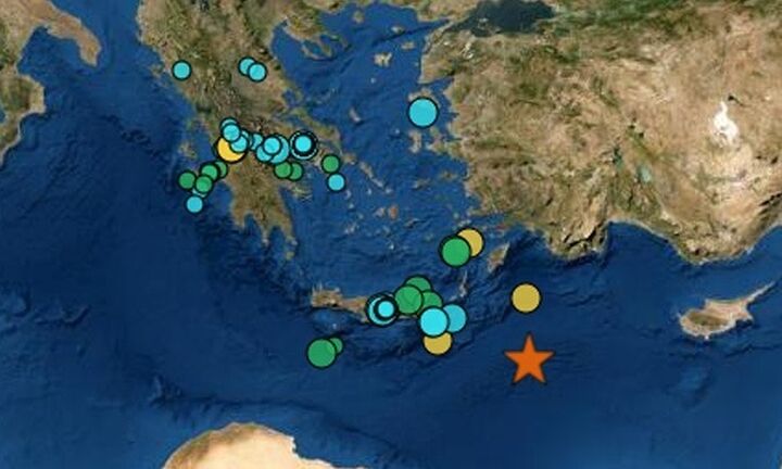 Ισχυρός σεισμός 6,1 Ρίχτερ στον θαλάσσιο χώρο ανοιχτά της Καρπάθου