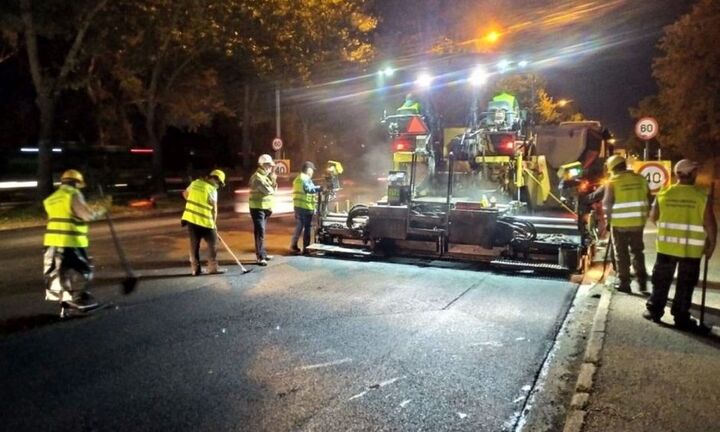 Συνεχίζονται οι εργασίες ασφαλτόστρωσης στη Λεωφόρο Μεσογείων