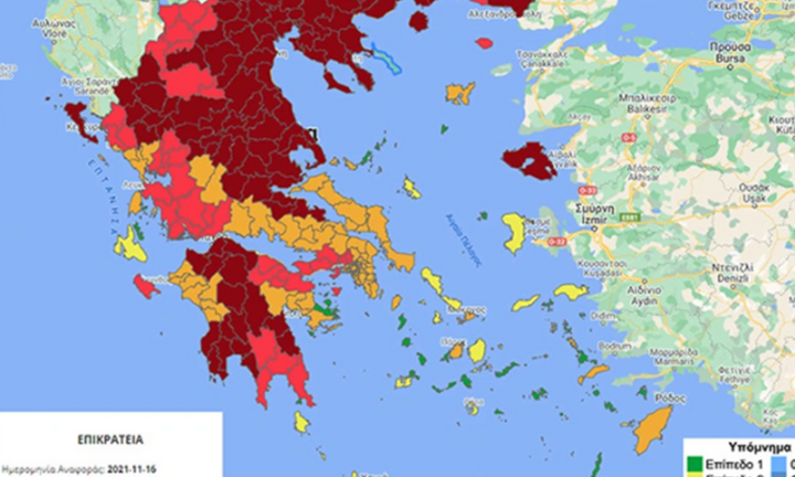 Κορωνοϊός: Στο «βαθύ κόκκινο» περνούν Γρεβενά, Άρτα και Αιτωλοακαρνανία