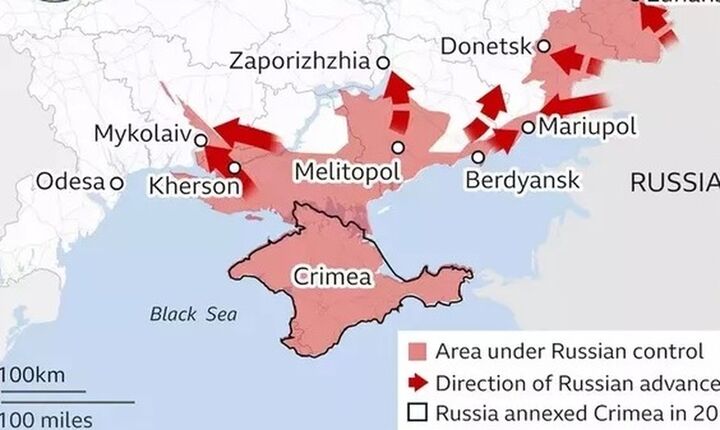 Εισβολή στην Ουκρανία: Μόνο η Οδησσός έμεινε στη Μαύρη Θάλασσα - Πήραν τις πόλεις στον Νότο οι Ρώσοι