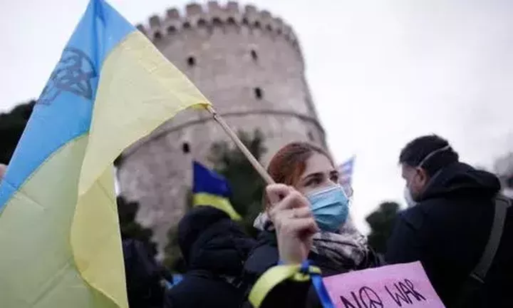 Θεσσαλονίκη: Αντιπολεμική διαδήλωση στο Λευκό Πύργο