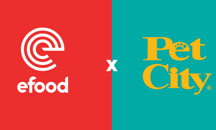 Συνεργασία του efood με τα Pet City για τη διανομή 2.000 προϊόντων φροντίδας των ζώων συντροφιάς