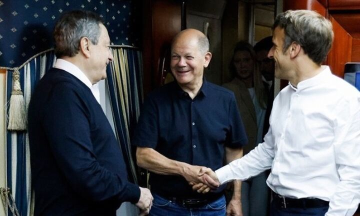 Στο Κίεβο Μακρόν, Σολτς και Ντράγκι «για να στείλουν ένα μήνυμα ενότητας στους Ουκρανούς»