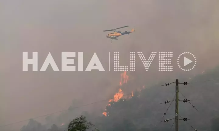 Πυρκαγιά στην Ηλεία - Μήνυμα από το 112 για εκκένωση του οικισμού Λάττα
