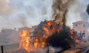 Φωτιά στην Λέσβο: Καλύτερη η κατάσταση - Δεν απειλείται κανένας οικισμός