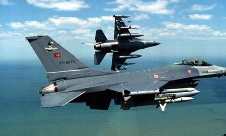 Υπερπτήσεις ζεύγους τουρκικών F-16 πάνω από τους Ανθρωποφάγους
