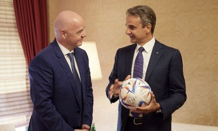 Με τον πρόεδρο της FIFA είχε συνάντηση ο Κυρ. Μητσοτάκης στο Κατάρ
