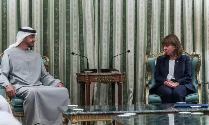  Συνάντηση της Προέδρου της Δημοκρατίας με τον Πρόεδρο των Ηνωμένων Αραβικών Εμιράτων