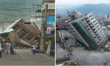 Σεισμός 6,9 Ρίχτερ στην Ταιβάν - Κατέρρευσαν κτίρια, εκτροχιάστηκαν τρένα