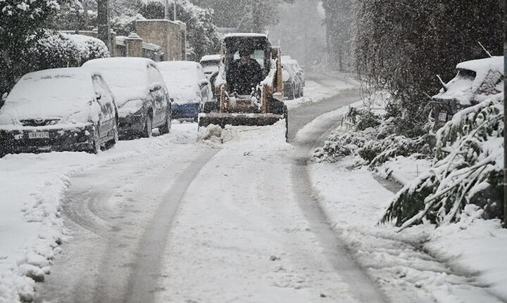 Στο 20% της χερσαίας έκτασης έφθασε η χιονοκάλυψη στην Ελλάδα μετά την κακοκαιρία