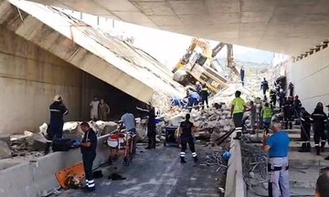 Τραγωδία στην Πάτρα: Ενας νεκρός, 12 τραυματίες και εγκλωβισμένοι μετά από την κατάρρευση γέφυρας
