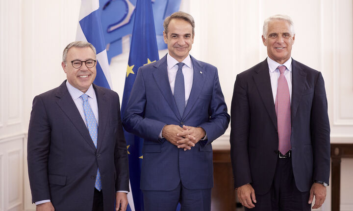 Συνάντηση Κυρ. Μητσοτάκη με τον Α. Ορσέλ και τον Β. Ψάλτη στο Μέγαρο Μαξίμου