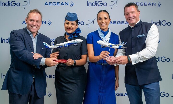 Η IndiGo και η AEGEAN υπογράφουν MoU για πτήσεις κοινού κωδικού